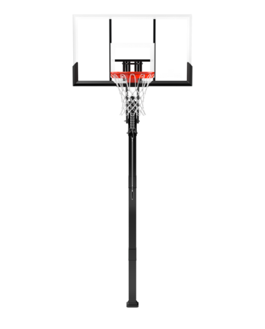 Баскетбольная стационарная стойка, акрил Spalding 54 " Gold In-Ground