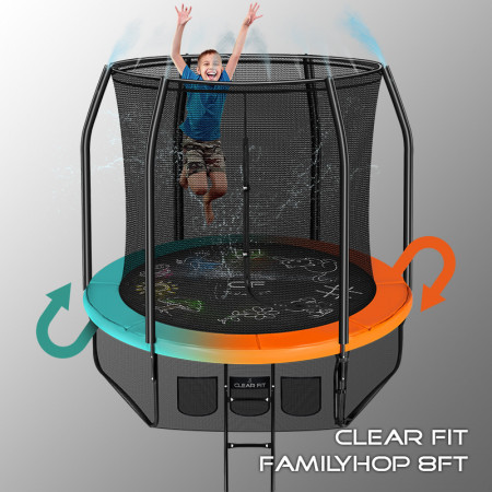 Каркасный батут Clear Fit FamilyHop 14Ft