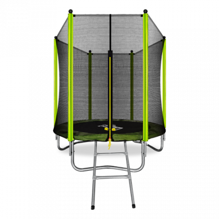 ARLAND Батут 6FT с внешней страховочной сеткой и лестницей (Light green)
