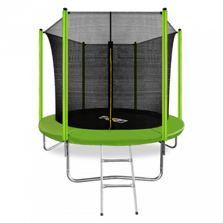 ARLAND Батут 8FT с внутренней страховочной сеткой и лестницей (Light green)