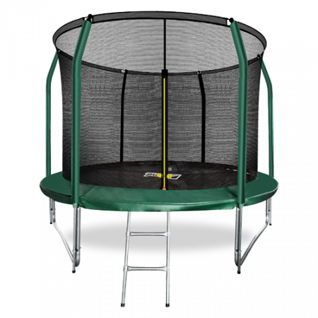 ARLAND Батут премиум 10FT с внутренней страховочной сеткой и лестницей (Dark green)