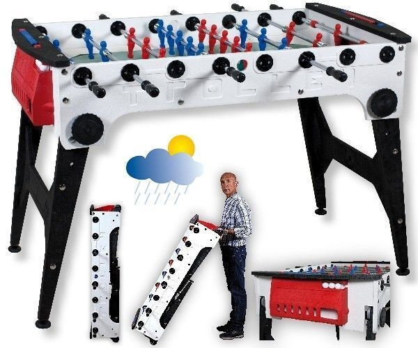 Игровой стол - футбол "STORM F-3 FAMILY OUTDOOR TELESCOPIC" (138x76x88, жетоноприемник) с защитным корпусом