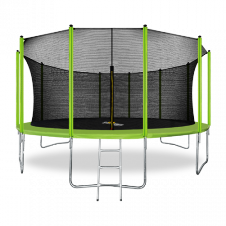 ARLAND Батут 16FT с внутренней страховочной сеткой и лестницей (Light green)