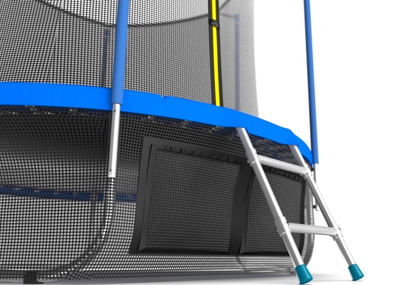 EVO JUMP Internal 8ft (Sky). Батут с внутренней сеткой и лестницей, диаметр 8ft (синий) + нижняя сеть
